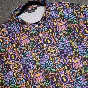 Sunday Swagger Men's Golf Polo Shirt 'The Gambler' Size 4xl Las Vegas Casino